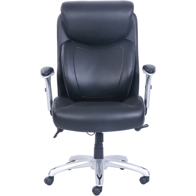Lorell Big and Tall Ergonomic Genuine Leather Executive Chair Wayfair